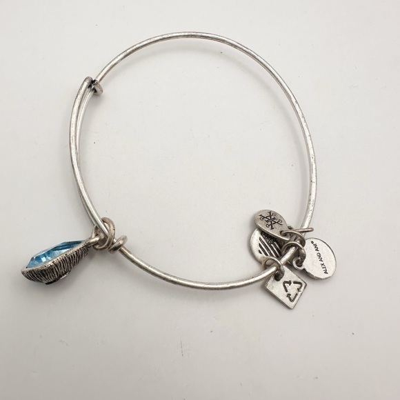 Alex and Ani Living Water Bangle Bracelet Blue Summer Contemporary Jewelry - Picture 4 of 7